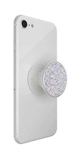 NWT Pop Sockets Pop Grip Swappable Grip for Phones & Tablets Sparkle Snow White - Picture 3 of 8